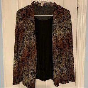 Lightweight long sleeve top with a black shell